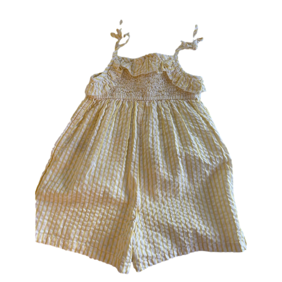 Marks & Spencer Girls Yellow & White Striped Basic Jumpsuit 2-3 years - Picture 9 of 9